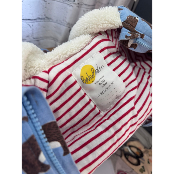 Baby Boden Blue Bear Print Bunting - Picture 6 of 8